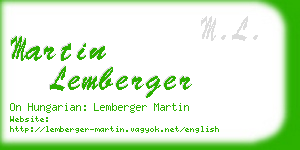 martin lemberger business card